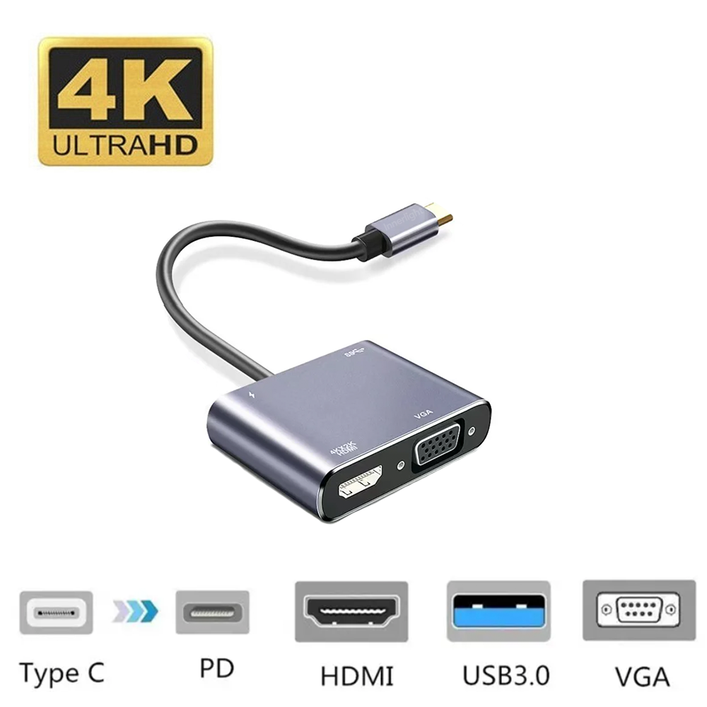 Innerlight® Connect+ USB C naar VGA / HDMI Adapter