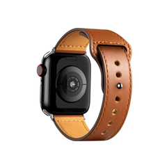 Innerlight® Leather+ - Braun - 38/40/41mm - Lederarmband passend für Apple Watch - Passend für Serie 1/2/3/4/5/6/7/8/9/SE